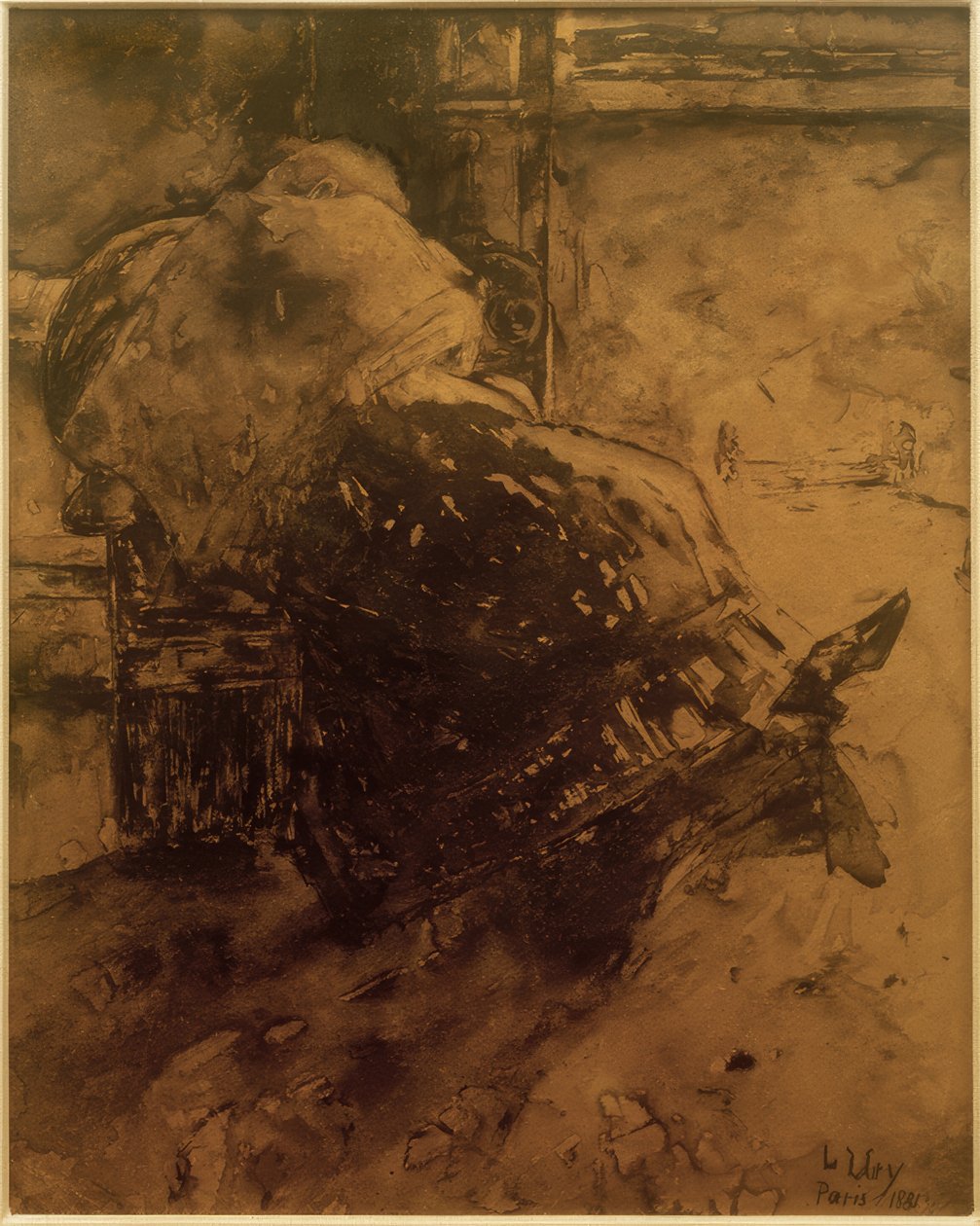 Woman by the Fireplace by Lesser Ury