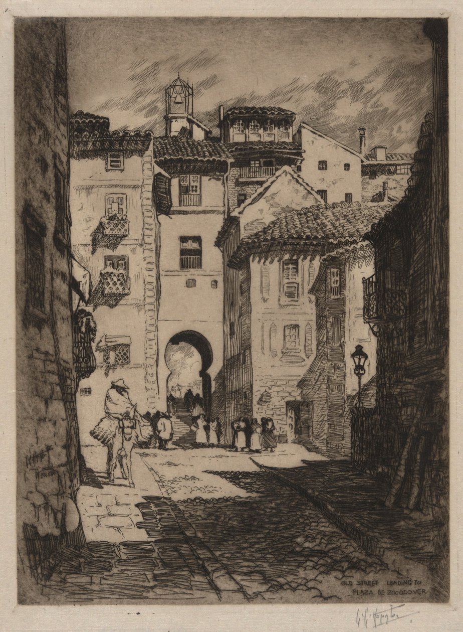 Street Leading to Plaza de Zocodover, Toledo by Lester George Hornby