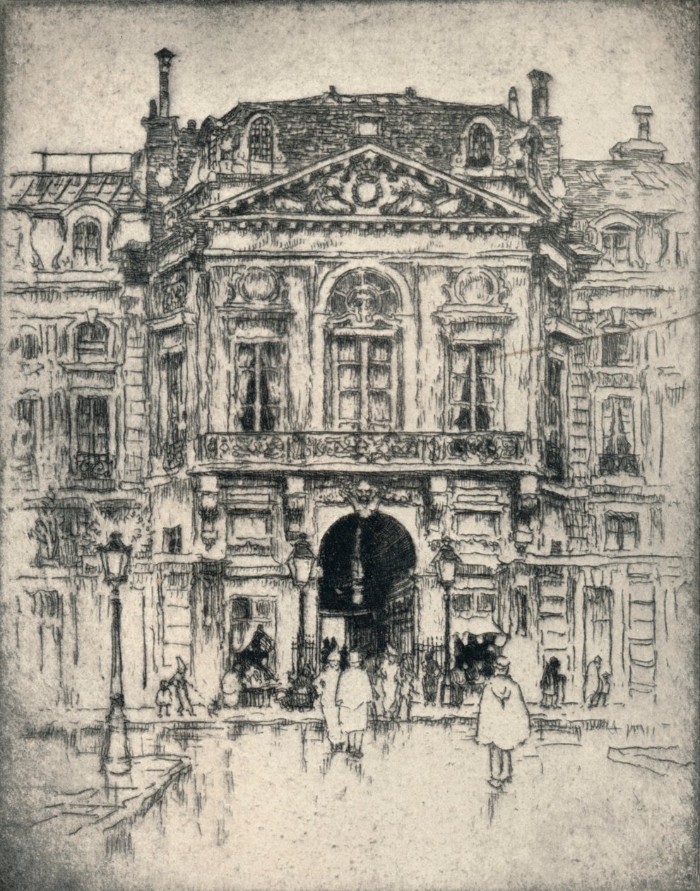The Porte de Valois, Palais-Royal, 1915 by Lester George Hornby