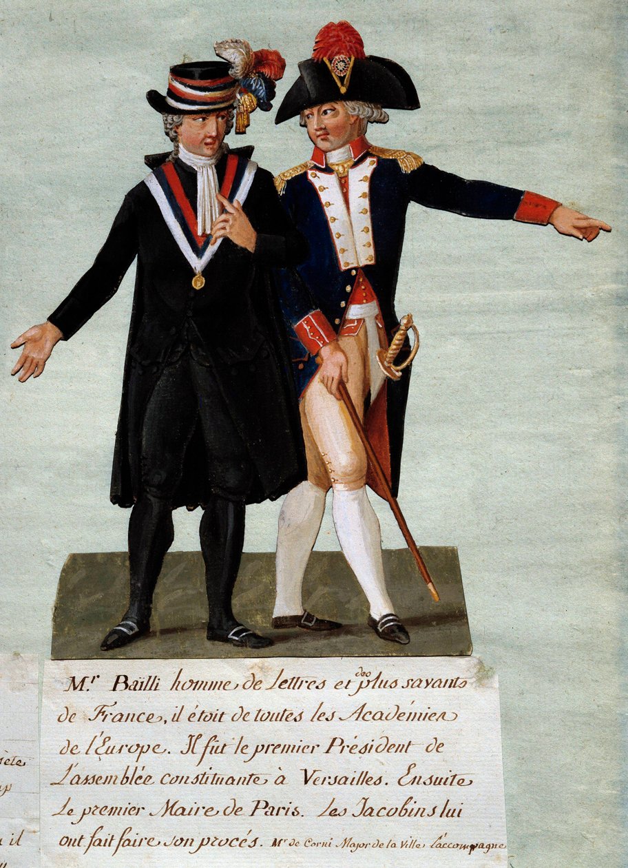 Representation of Jean Sylvain Bailly, president of the Constituent Assembly of Versailles and then mayor of the city of Paris by Lesueur Brothers