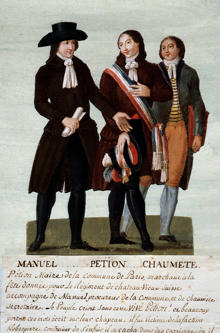 French Revolution: Jerome Petion, Jacques Antoine Manuel, and Pierre-Gaspard Chaumette, spokesman for the unbridled by Lesueur Brothers
