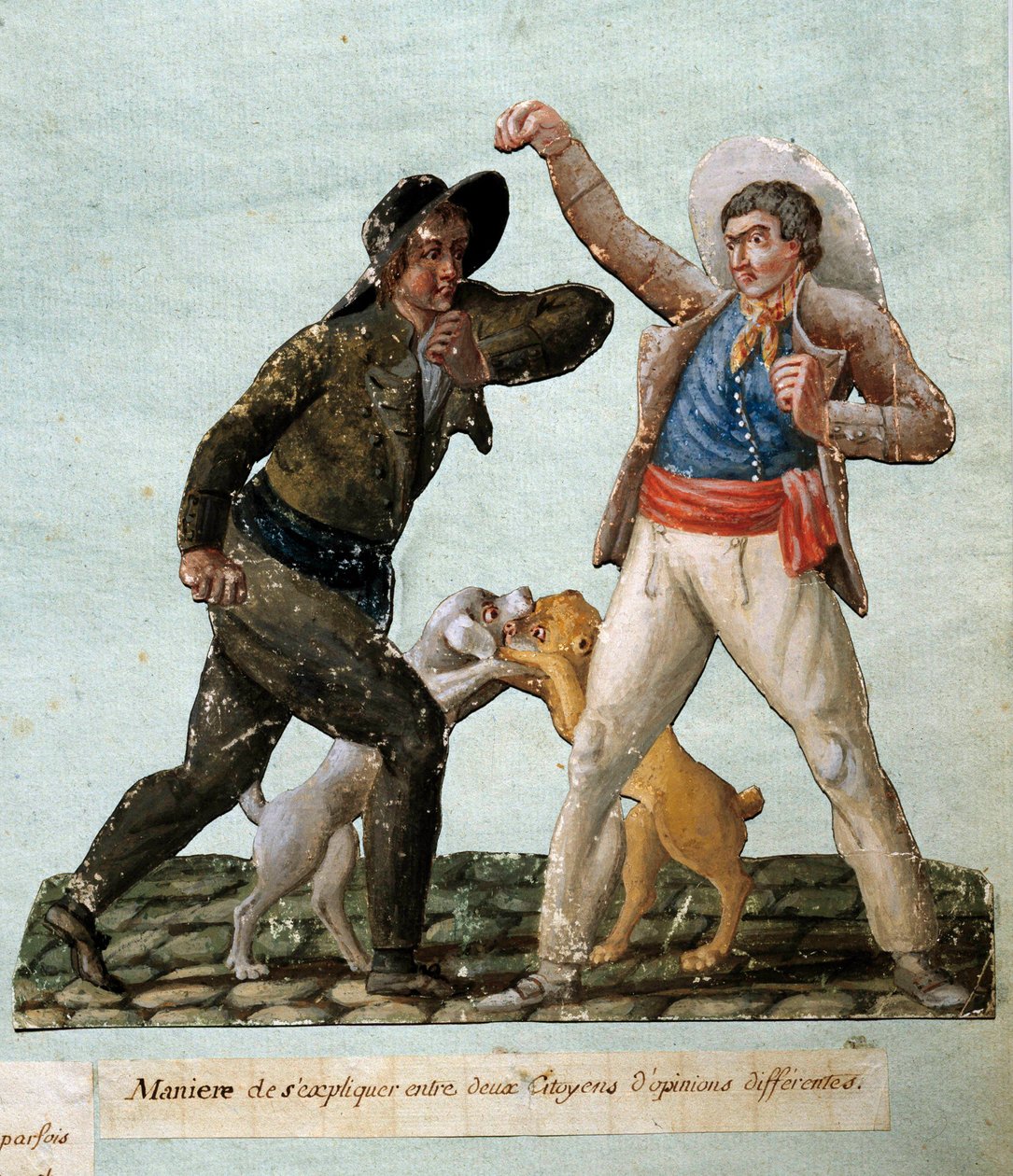 French Revolution: Two Citizens Fighting by Lesueur Brothers