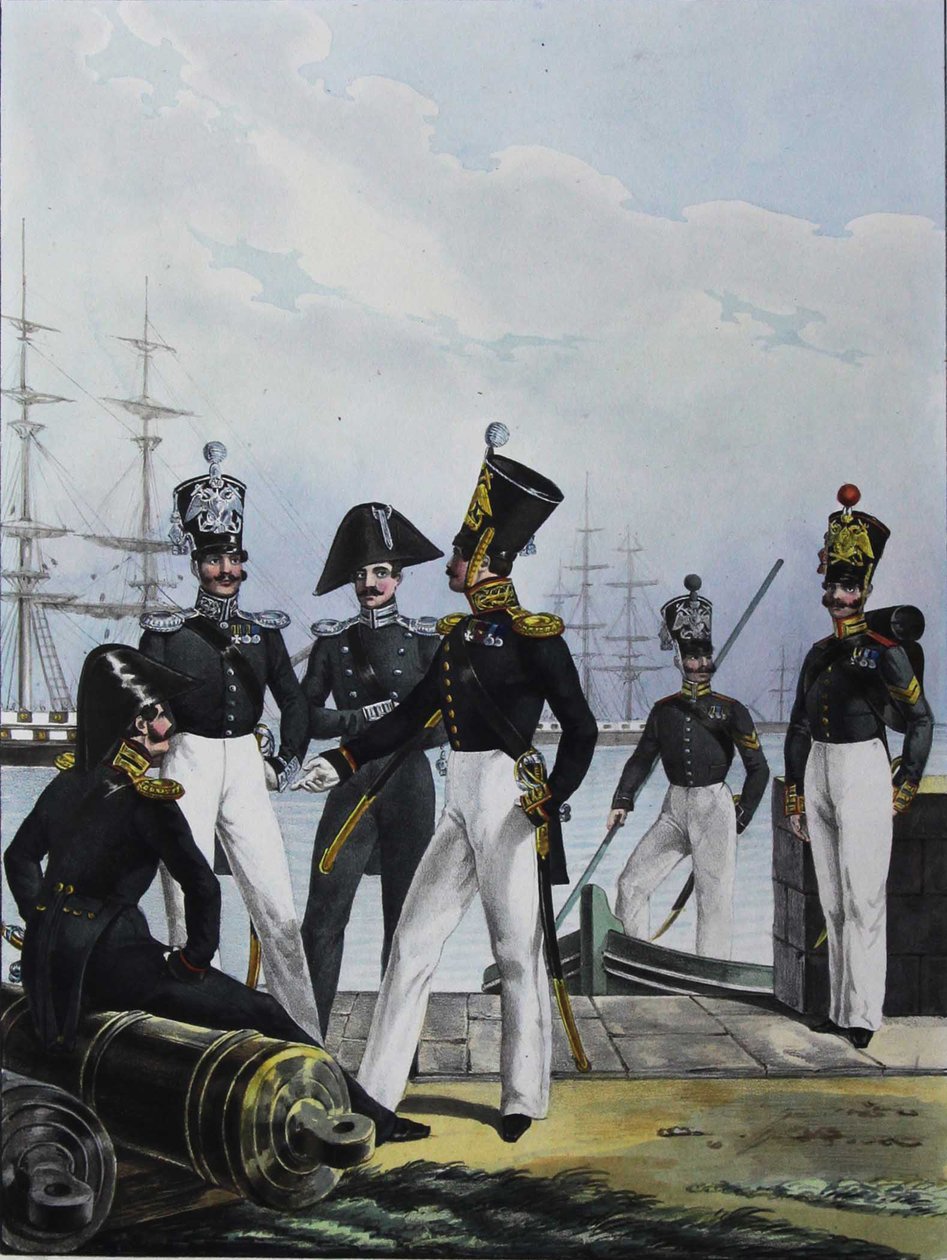 The Guards Équipage Artillery Company and Guards Cargo Company by Lev Alexandrovich Belousov