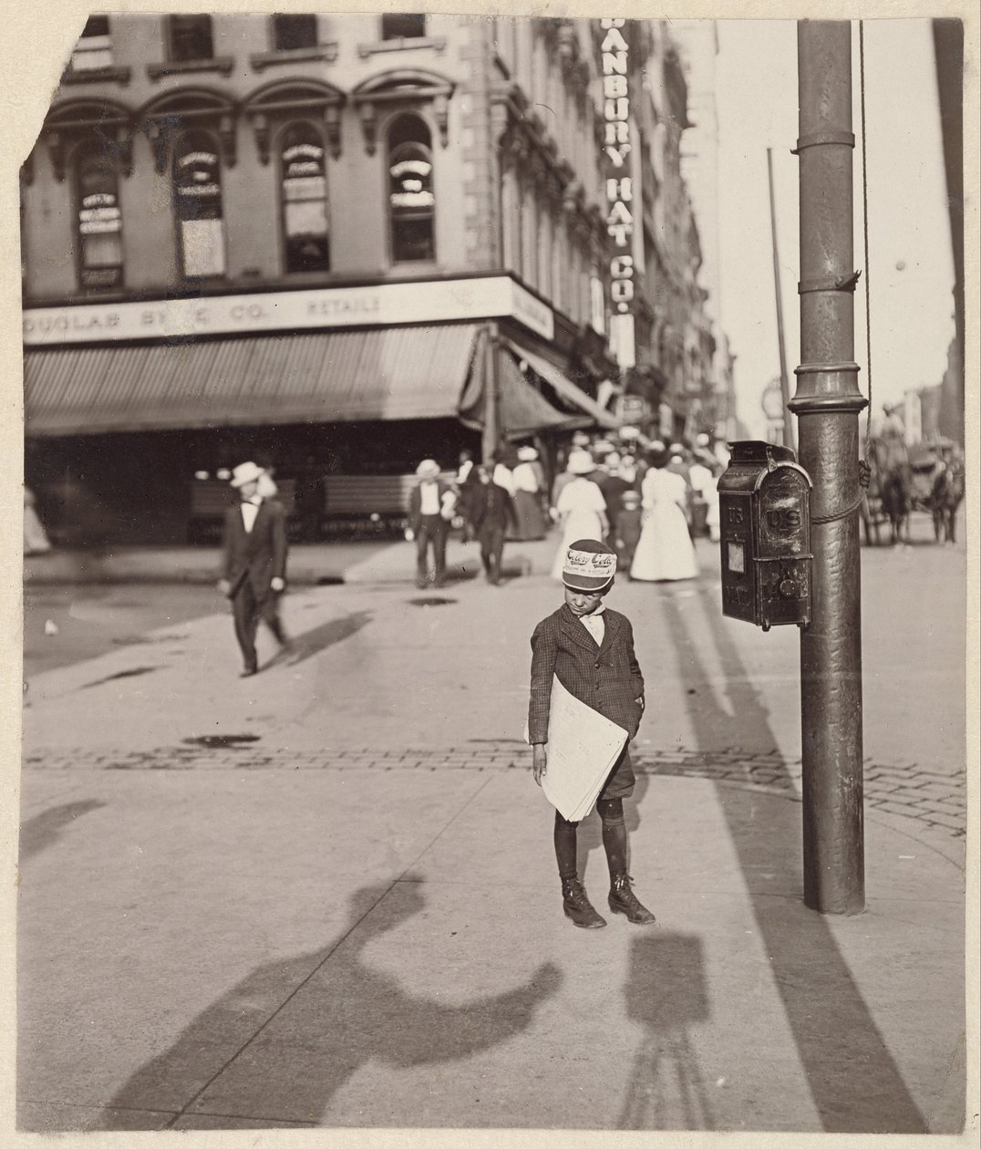 Self-Portrait with Newsboy by Lewis Wickes Hine