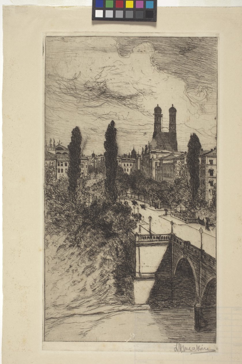 Maximiliam Street And Frauenkirche, Munich, Bavaria by Lewis Henry Meakin