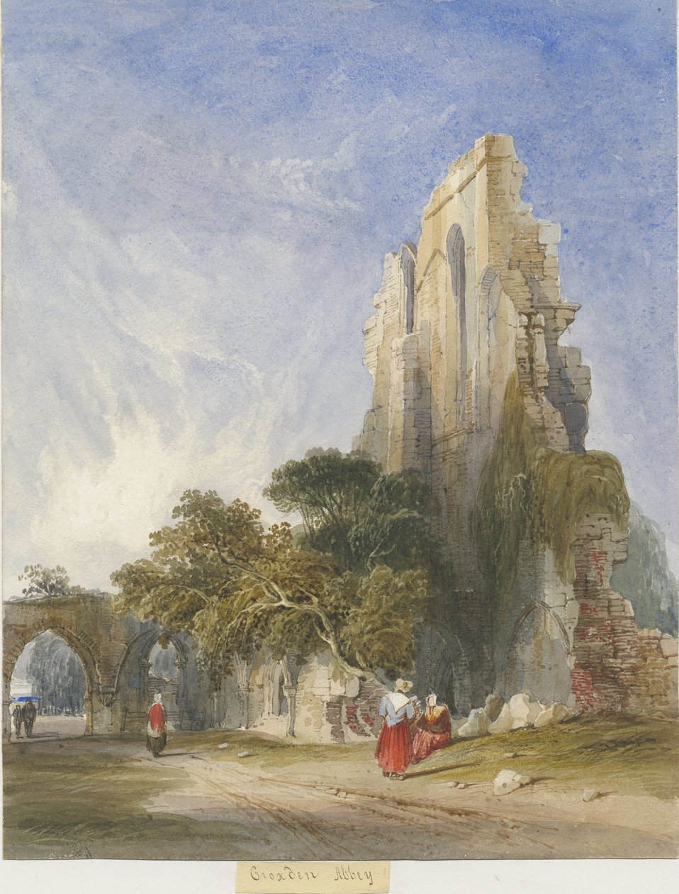 Croxden Abbey: Watercolour Painting by Lewis John Wood