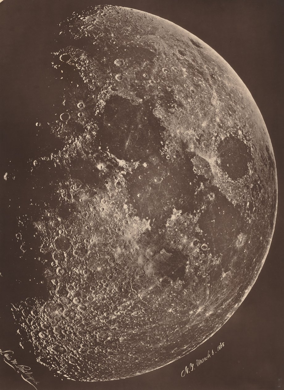 Photograph of the Moon at its First Quarter