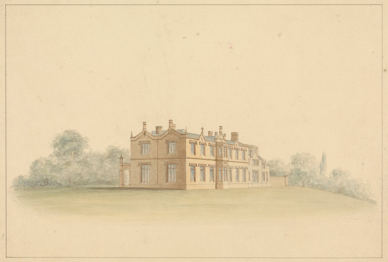 Design for a Tudoresque Villa by Lewis Vulliamy