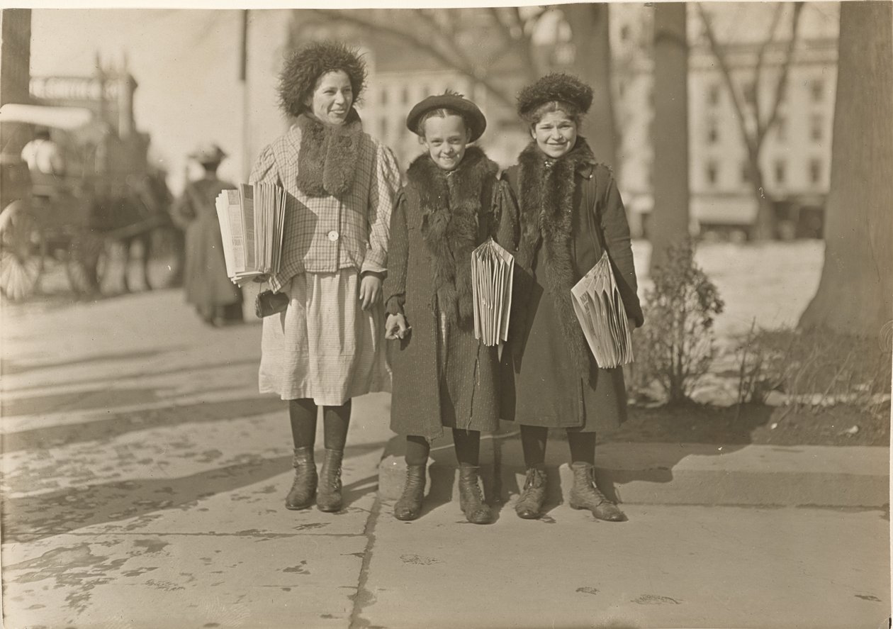 Connecticut Newsgirls by Lewis W. Hine