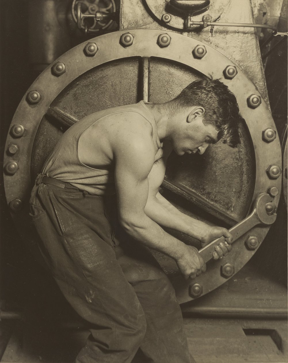 Mechanic and Steam Pump by Lewis W. Hine