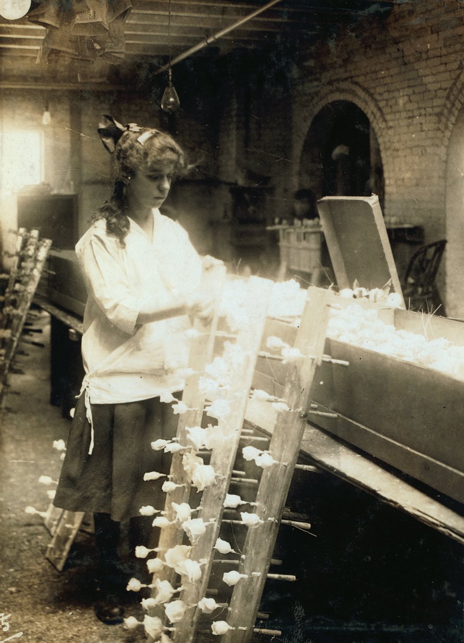 14-Year-Old Margaret Ciampa Working at the Boston Floral Supply Company in Boston, Massachusetts by Lewis Wickes Hine