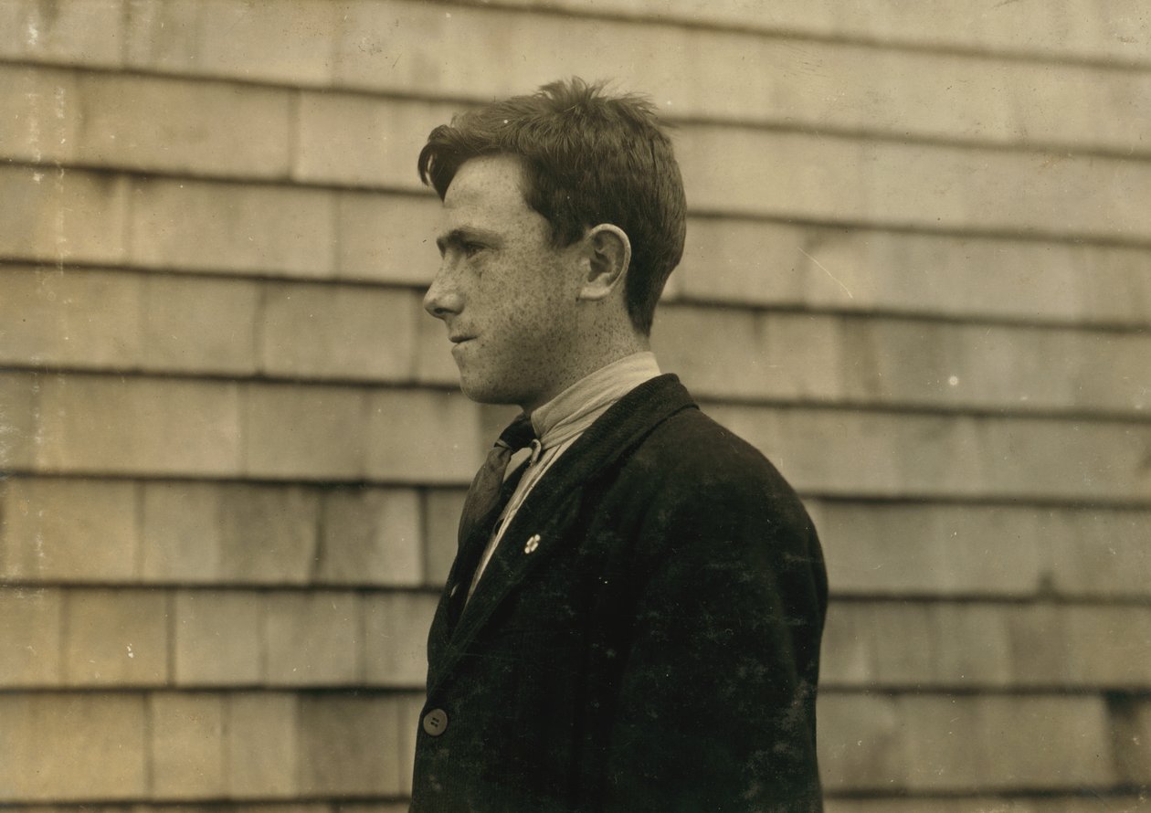 15-Year-Old James Cooney, Irish Immigrant in Fall River, Massachusetts by Lewis Wickes Hine