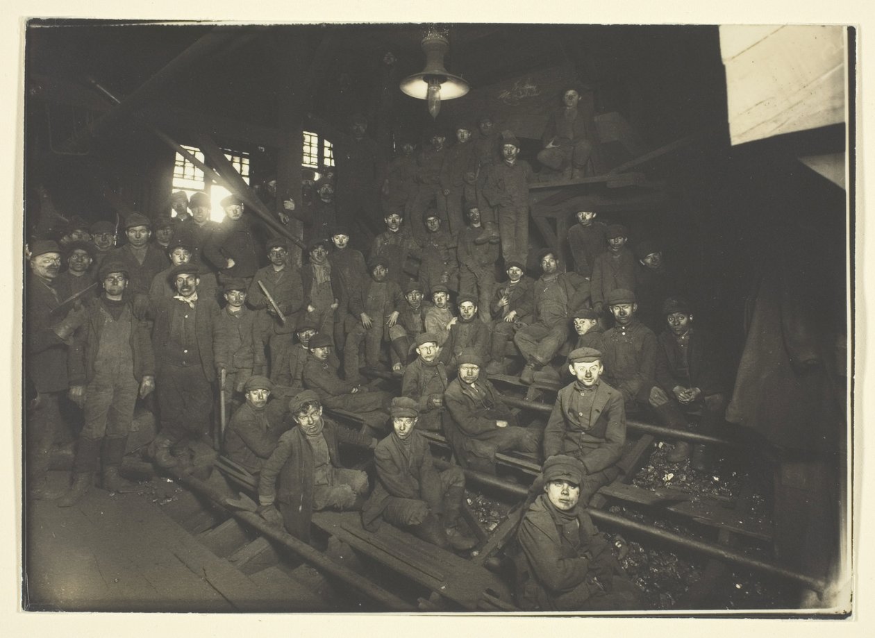 Breaker Boys In Coal Chute, South Pittston, Pennsylvania by Lewis Wickes Hine