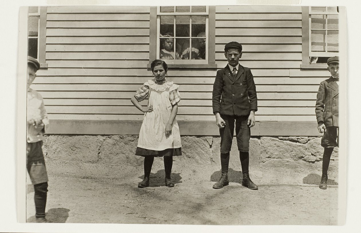 Edward St. Germain and his sister Delia, Phoenix, Rhode Island, April 1909 by Lewis Wickes Hine