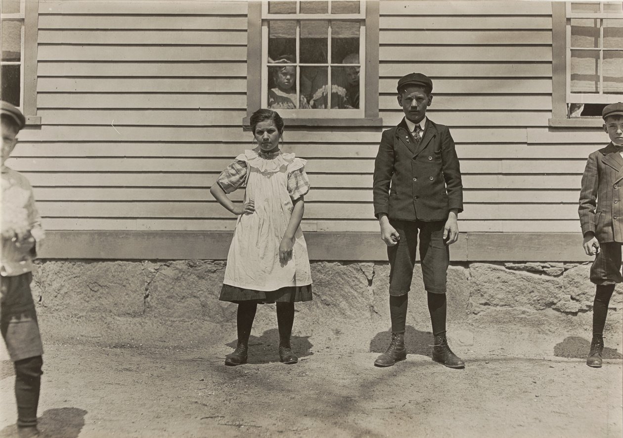 Edward St. Germain and his sister Delia, mill workers, Phoenix, Rhode Island by Lewis Wickes Hine