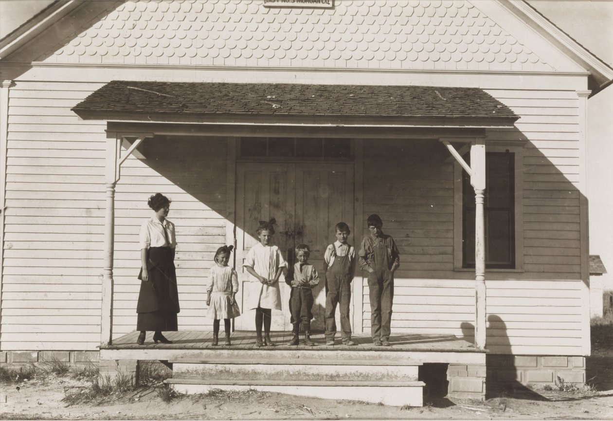 Five Pupils Present at School No. 6, District 3, Fort Michigan, Colorado by Lewis Wickes Hine