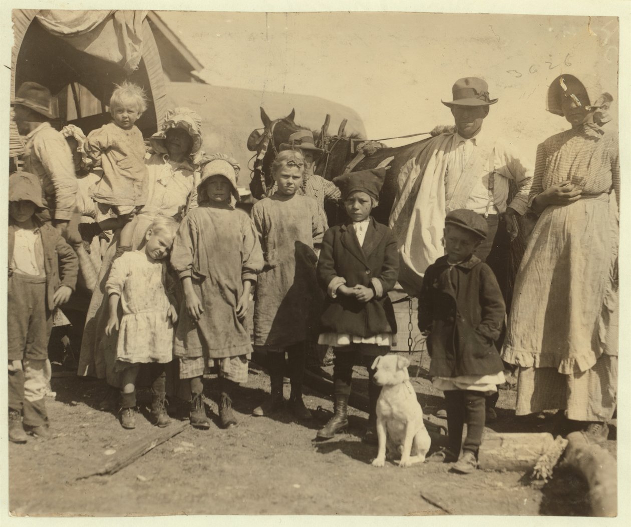 Itinerant Cotton Pickers Leaving a Farm Near McKinney, Texas After Picking a Bale and a Half of Cotton a Day, 1913 by Lewis Wickes Hine