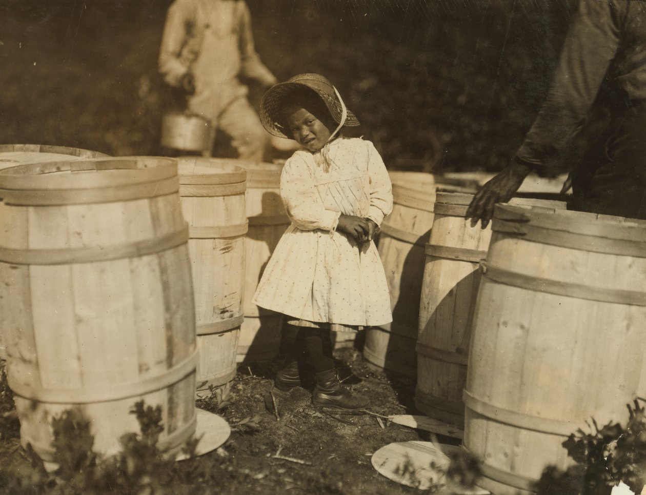 Mary Christmas, Only 3, Made to Pick Cranberries Spilt at the Barrels by Her Grandfather, Week