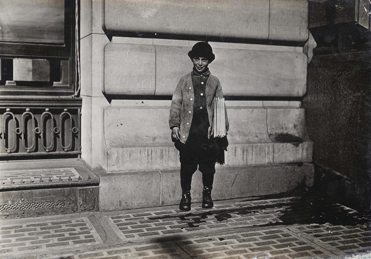 Newsboy by Lewis Wickes Hine