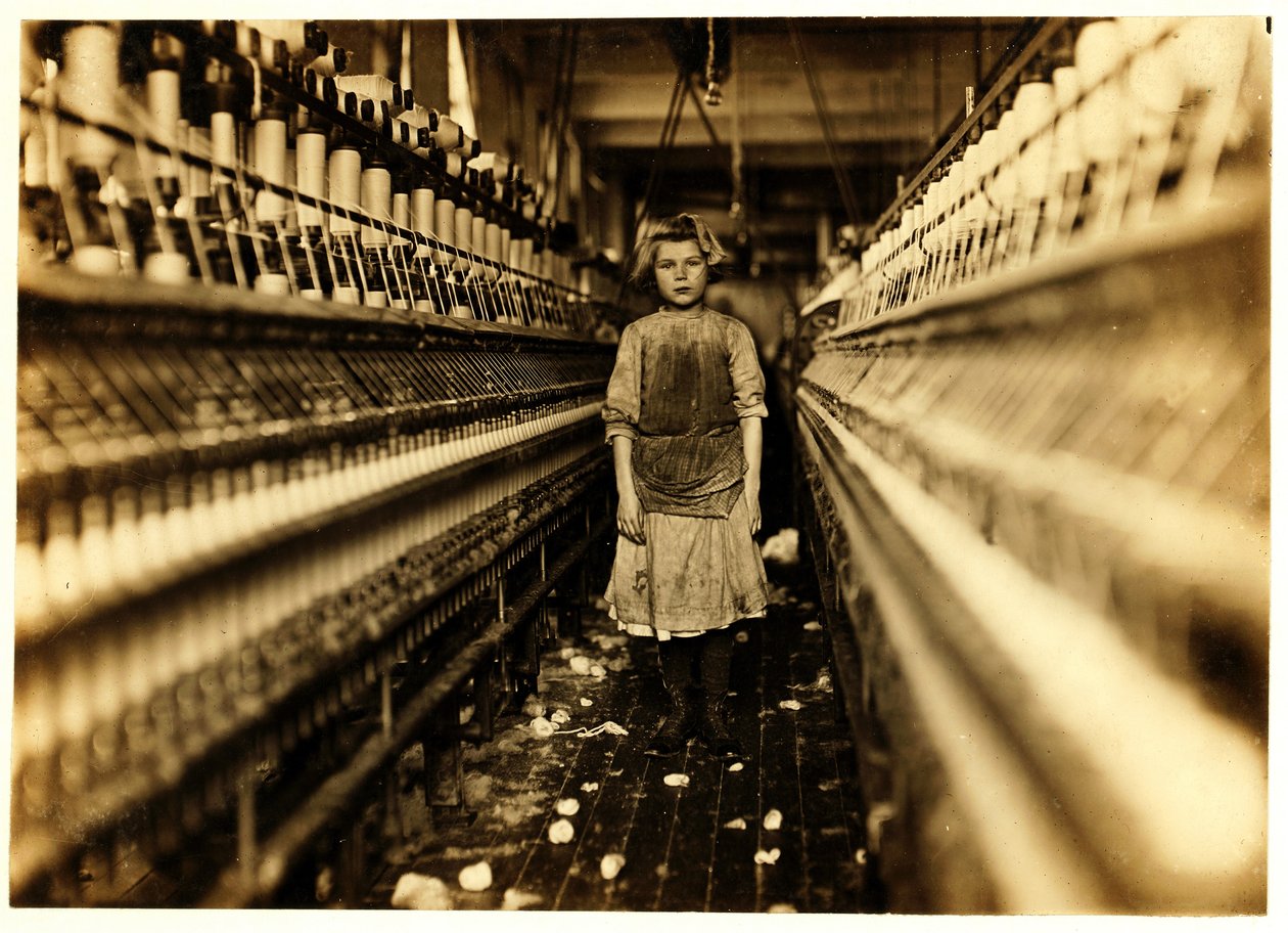 Spinner, Globe Cotton Mill, Augusta, Georgia, 1909 by Lewis Wickes Hine