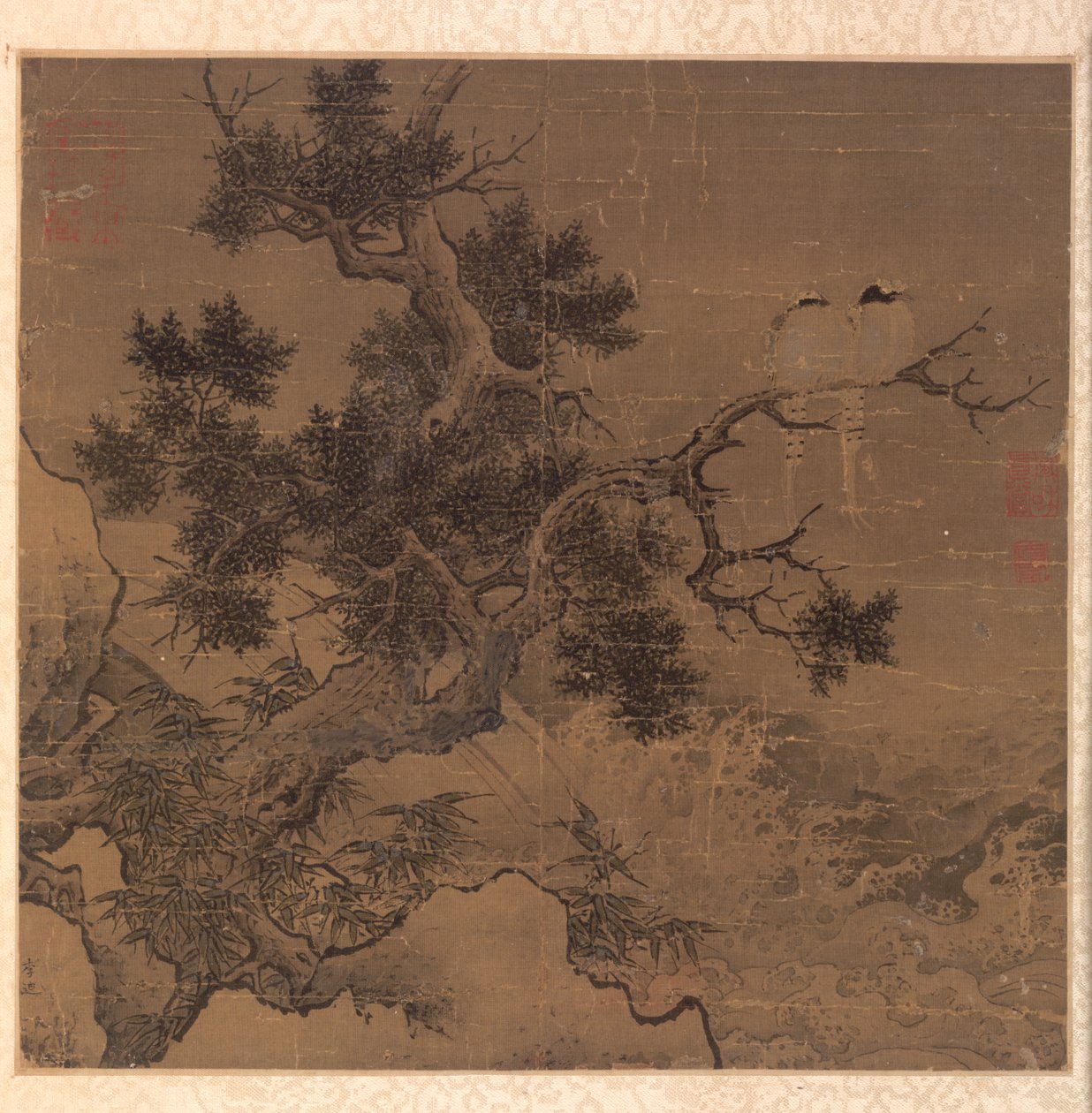 Birds on a Tree above a Cataract by Li Di