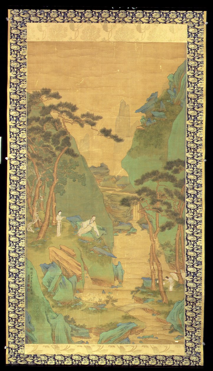 A Scholar Listening to a Waterfall by Li Shizuo
