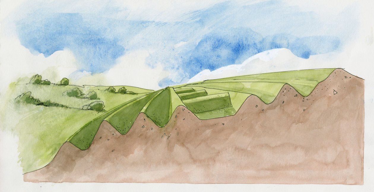 Cross Section of Old Oswestry by Liam Wales