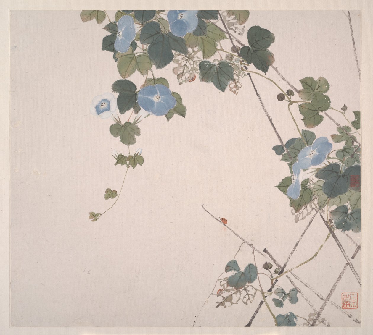 Insects and Flowers, dated 1865 by Lian Ju