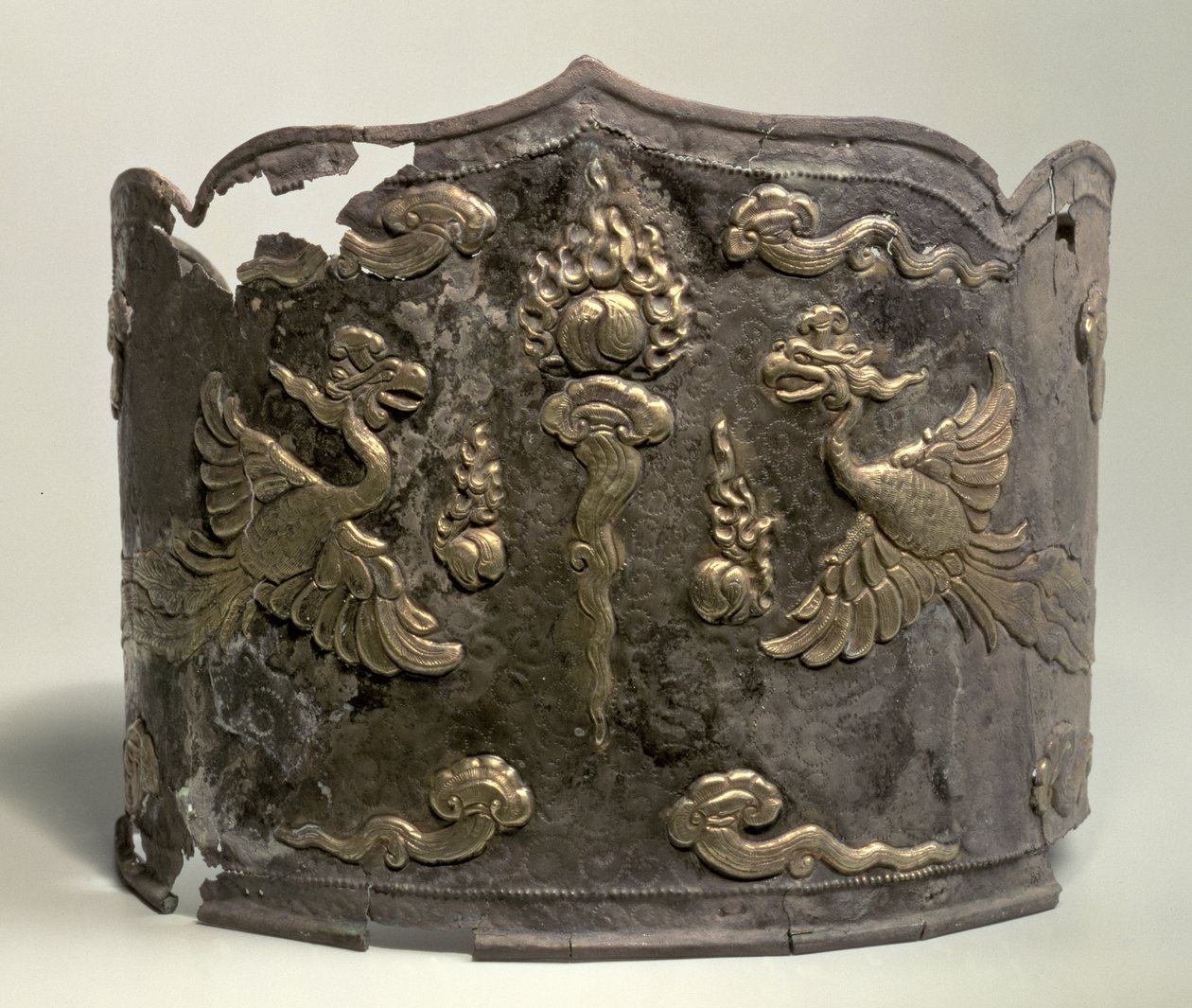 Silver and parcel gilt Imperial Crown, Liao Dynasty, 10th-11th century by Liao Dynasty Chinese School