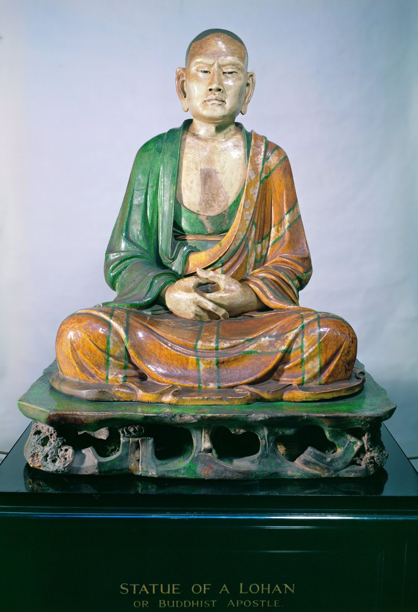 Stoneware Luohan, Liao dynasty by Liao Dynasty Chinese School