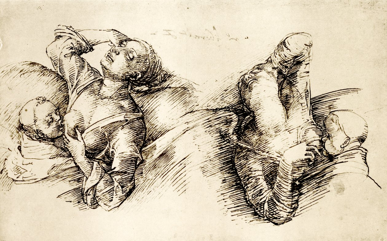 Studies of a Sleeping Woman by Liberale da Verona