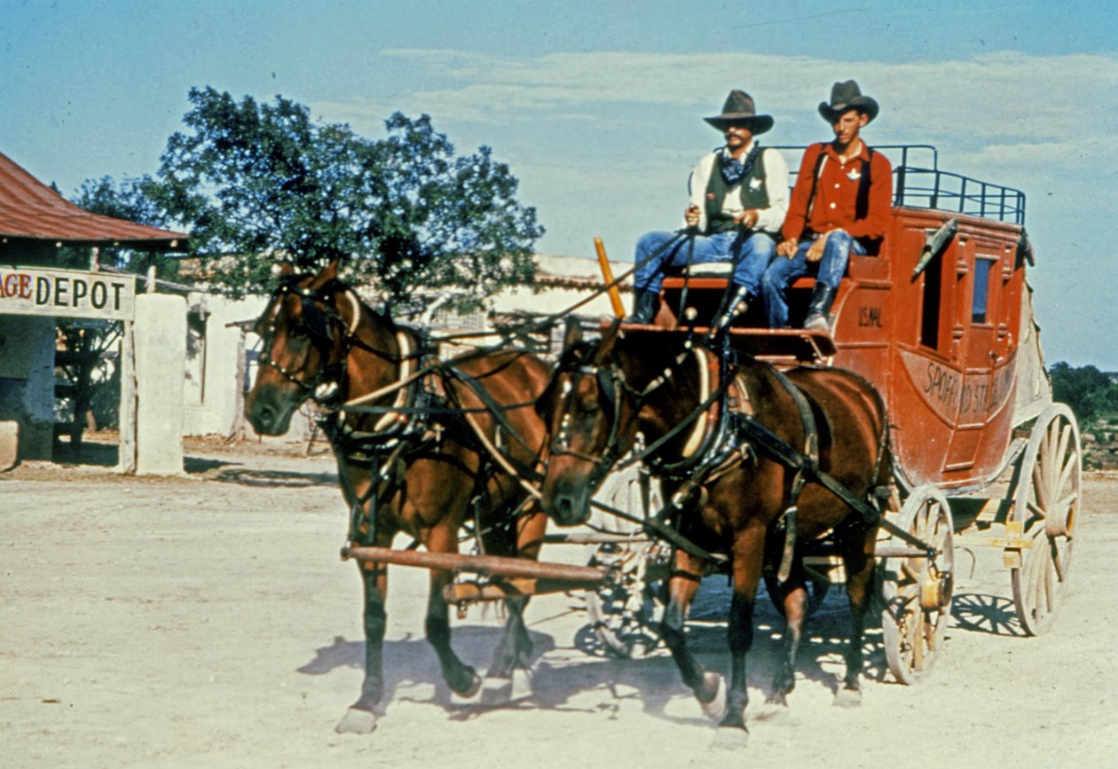 A restored stagecoach at Alamo Village, Bracketville, Texas by Unbekannt Unbekannt
