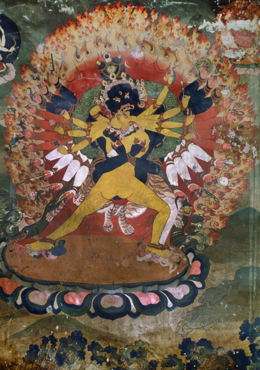 Ancient wall paintings from Lamaist Monastery of Hemis, Laddakh, India by Unbekannt Unbekannt