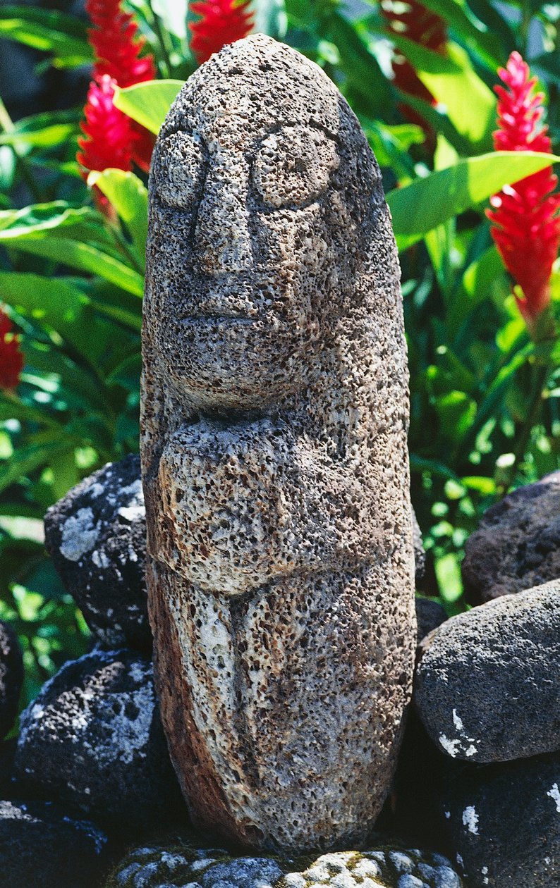 Anthropomorphic Tiki Sculpture, Papeete, Tahiti by Unbekannt Unbekannt