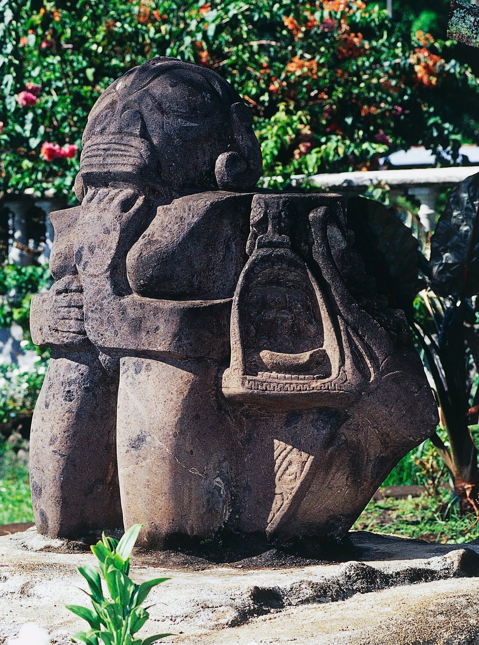 Anthropomorphic Tiki Sculpture, Papeete, Tahiti by Unbekannt Unbekannt