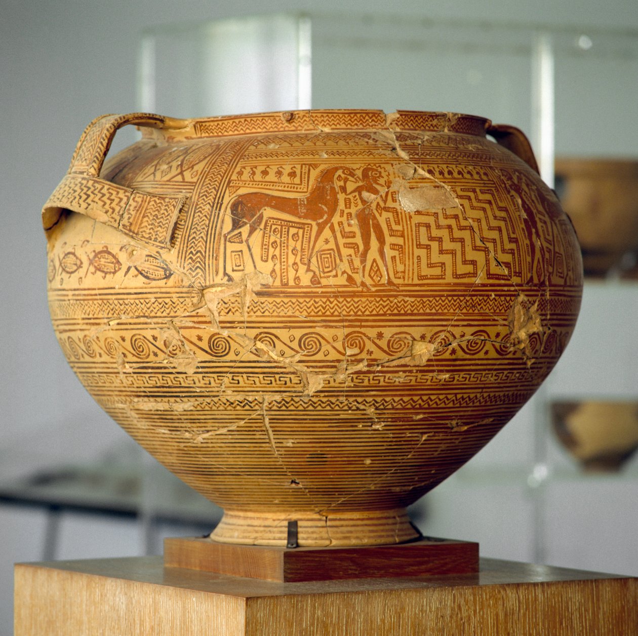 Argive krater with geometric decorations, diameter 50 cm, Greek civilization, 8th century BC by Unbekannt Unbekannt