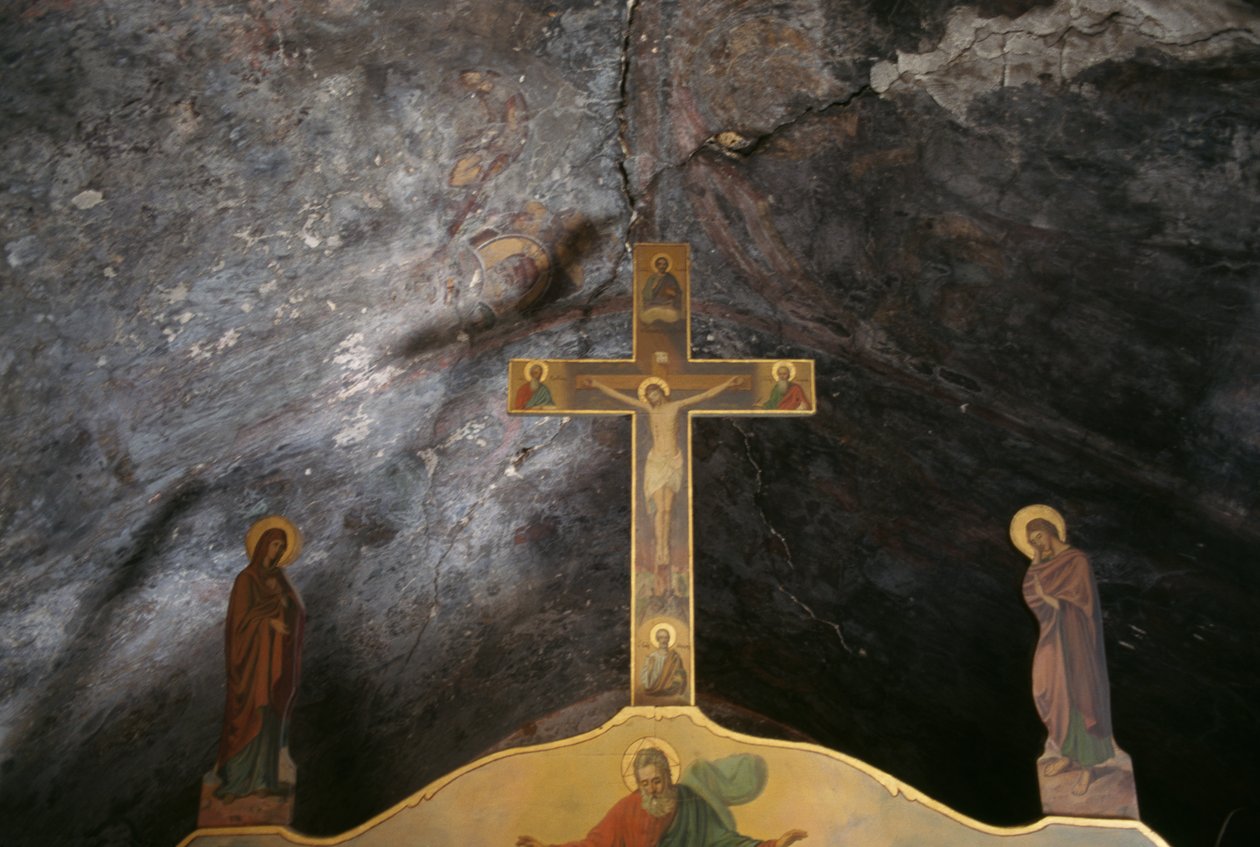 Crucifix in Church of Agios Mamas, Kantanos, Crete, Greece by Unbekannt Unbekannt