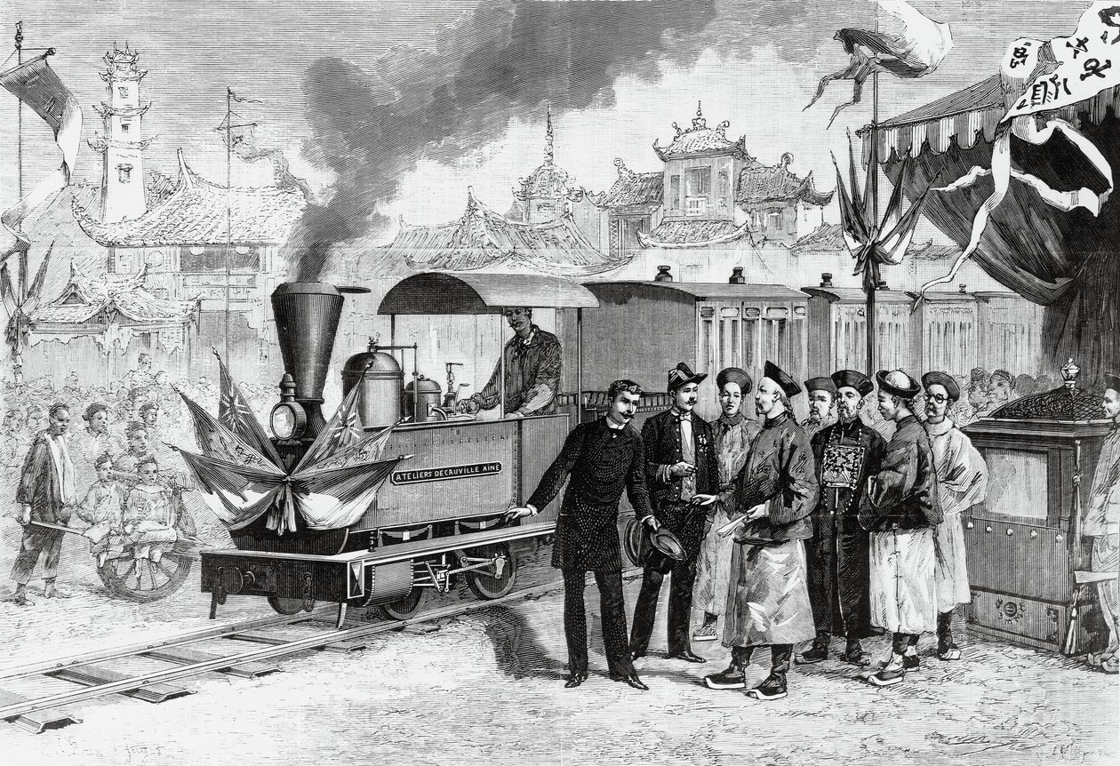 Inauguration of first French railway in China linking Tianjin to Tangshan, November 20 by Unbekannt Unbekannt
