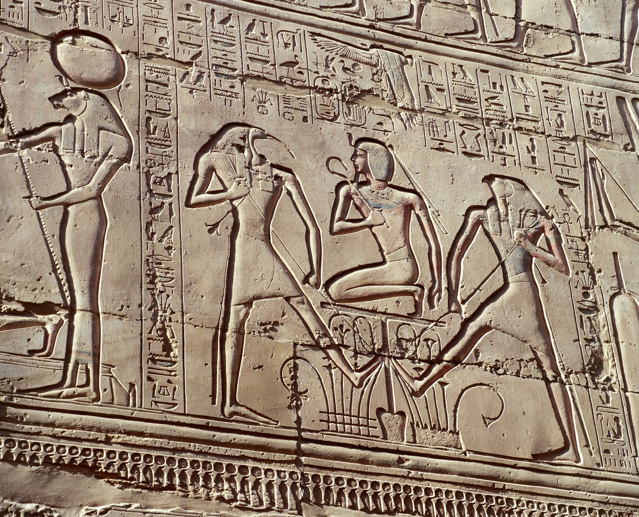 Interior Wall Reliefs Depicting Offerings to the Deities (Detail) by Unbekannt Unbekannt