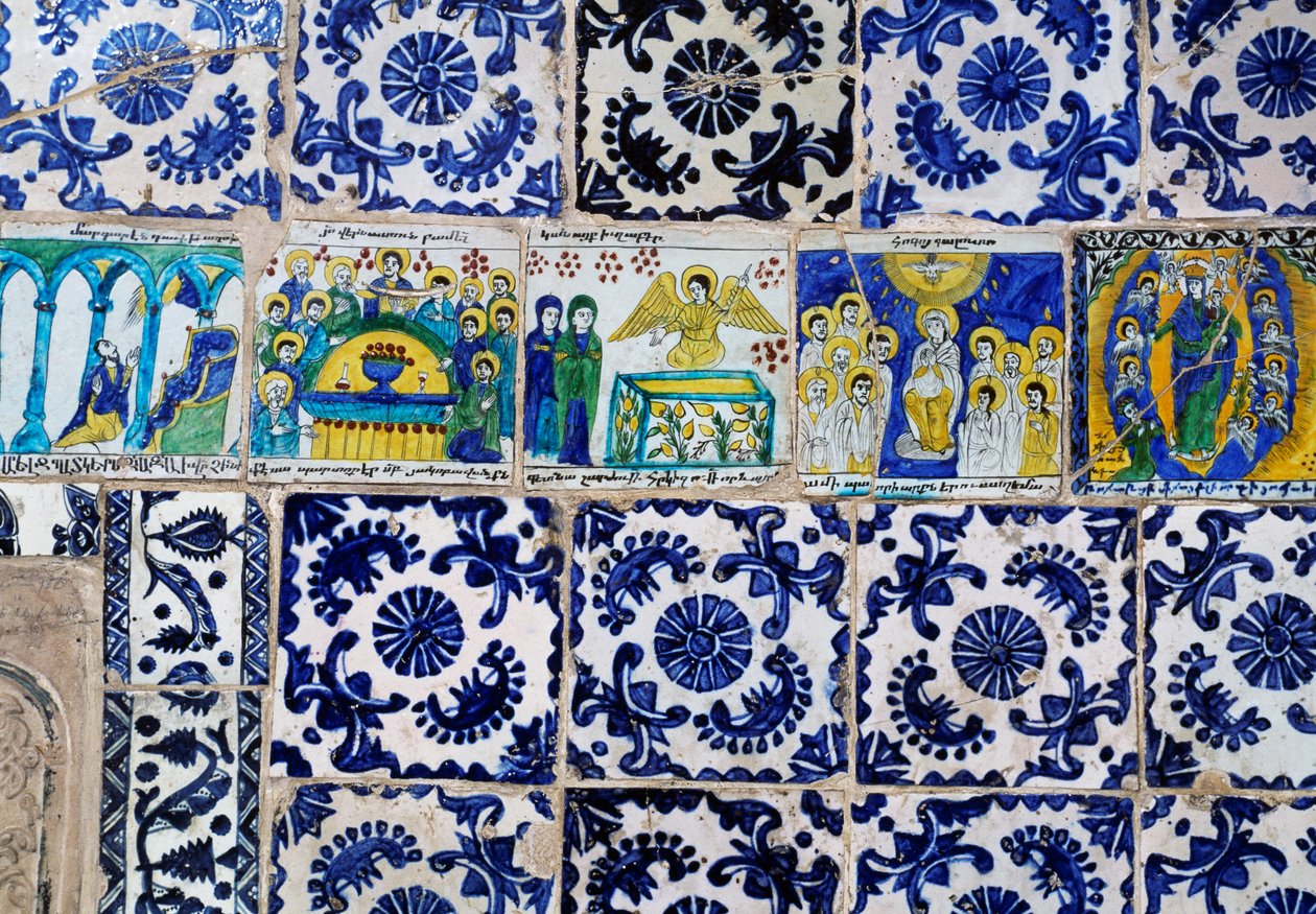 Majolica Tiles Decoration (17th Century), Armenian Patriarchate of Jerusalem, Old City of Jerusalem by Unbekannt Unbekannt