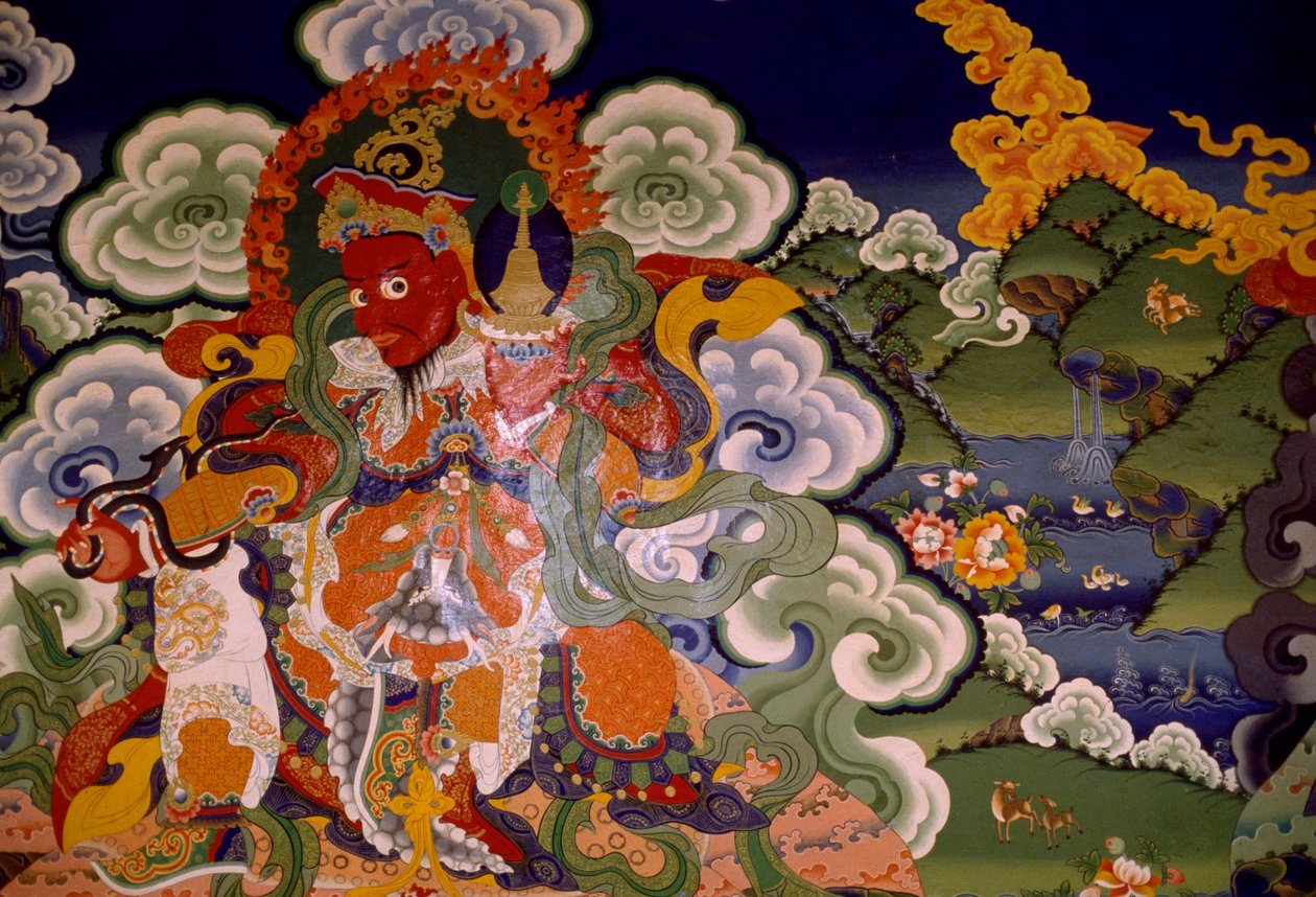 Mural painting from Lamaist Monastery of Lamayuru, Laddakh, India by Unbekannt Unbekannt
