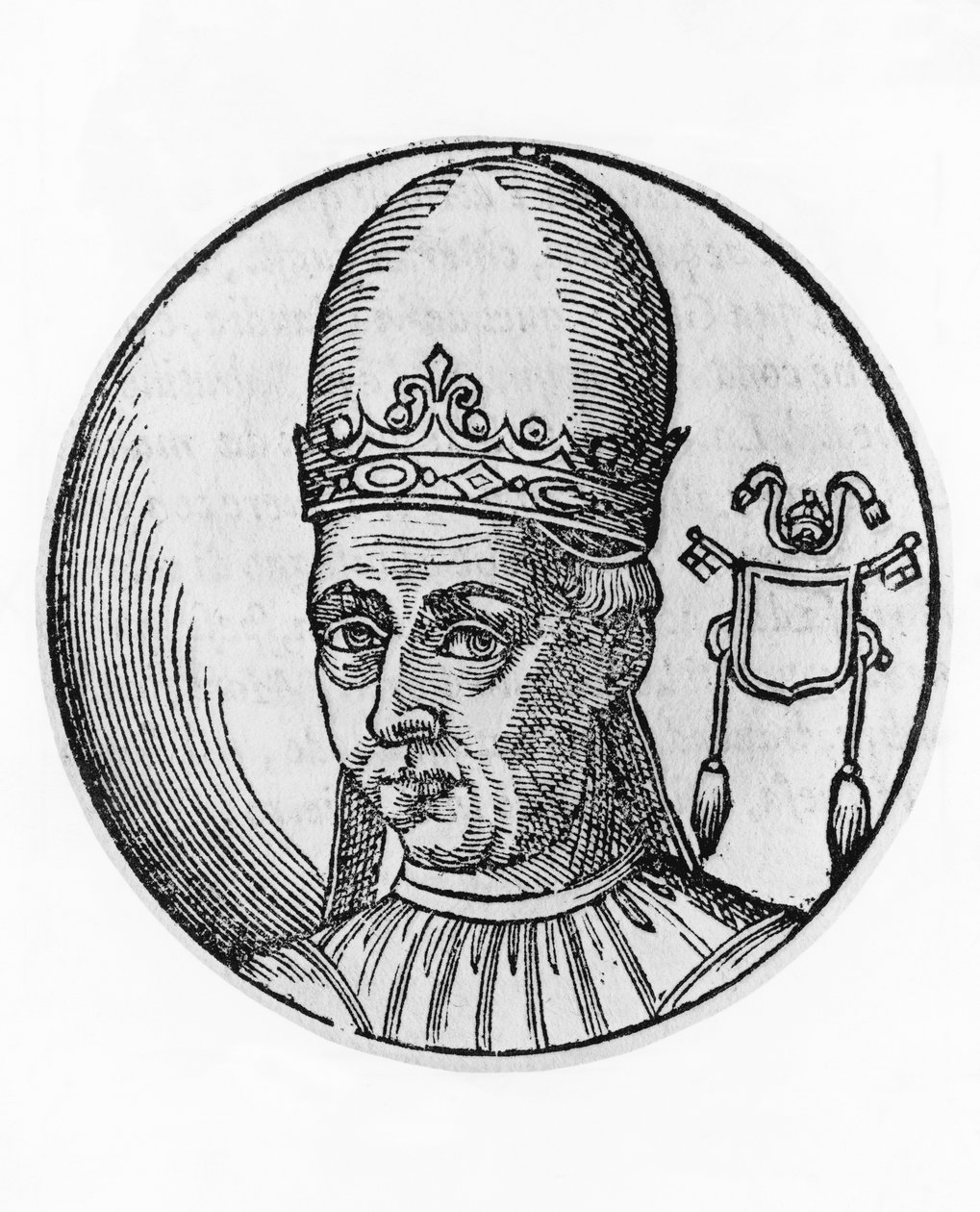 Portrait of Adrian I (700-795), 95th Pope of Catholic Church from 772 by Unbekannt Unbekannt