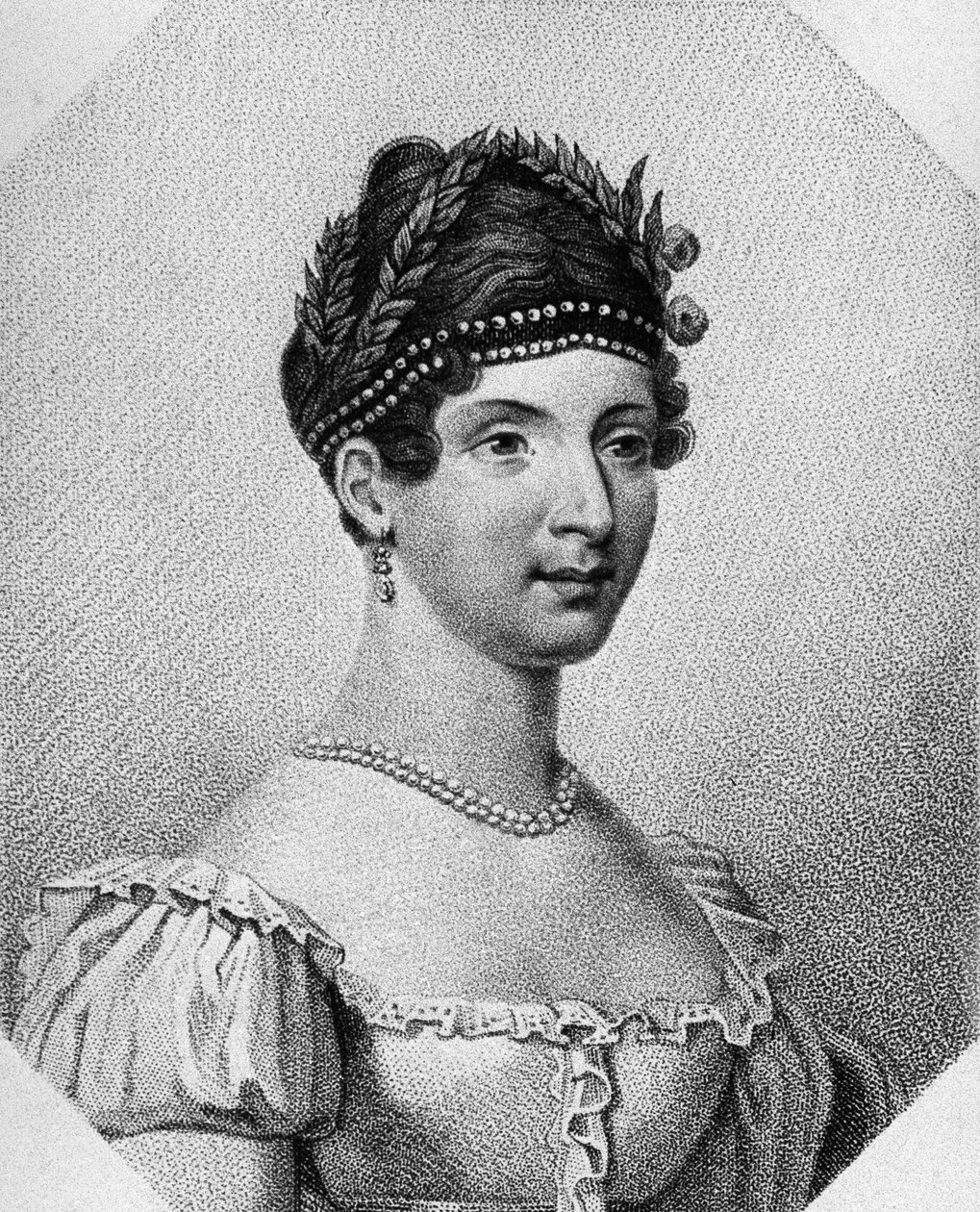 Portrait of Angelica Catalani, Italian soprano, engraving by Unbekannt Unbekannt