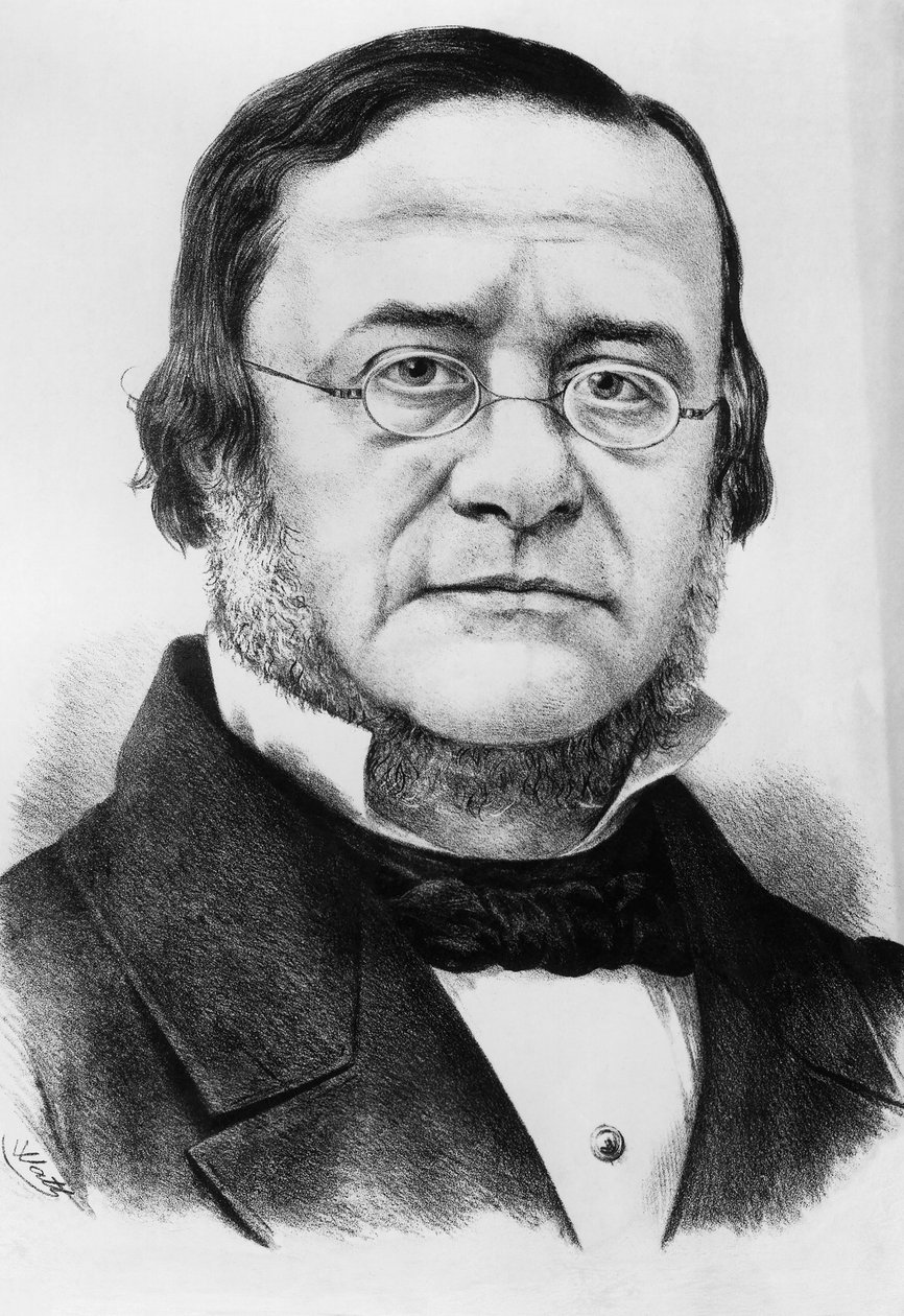 Portrait of Daniele Manin, Italian patriot and politician who was President of Republic of San Marco, engraving after drawing by Watt by Unbekannt Unbekannt