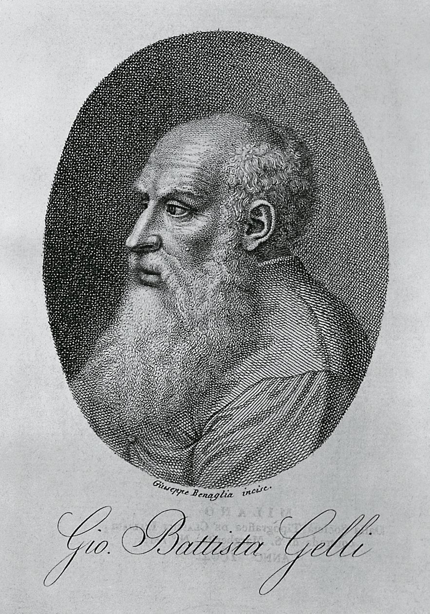 Portrait of Giovan Battista Gelli (1498-1563), Italian philosopher, writer, and scholar, by Giuseppe Benaglia (ca 1796-ca 1830) by Unbekannt Unbekannt