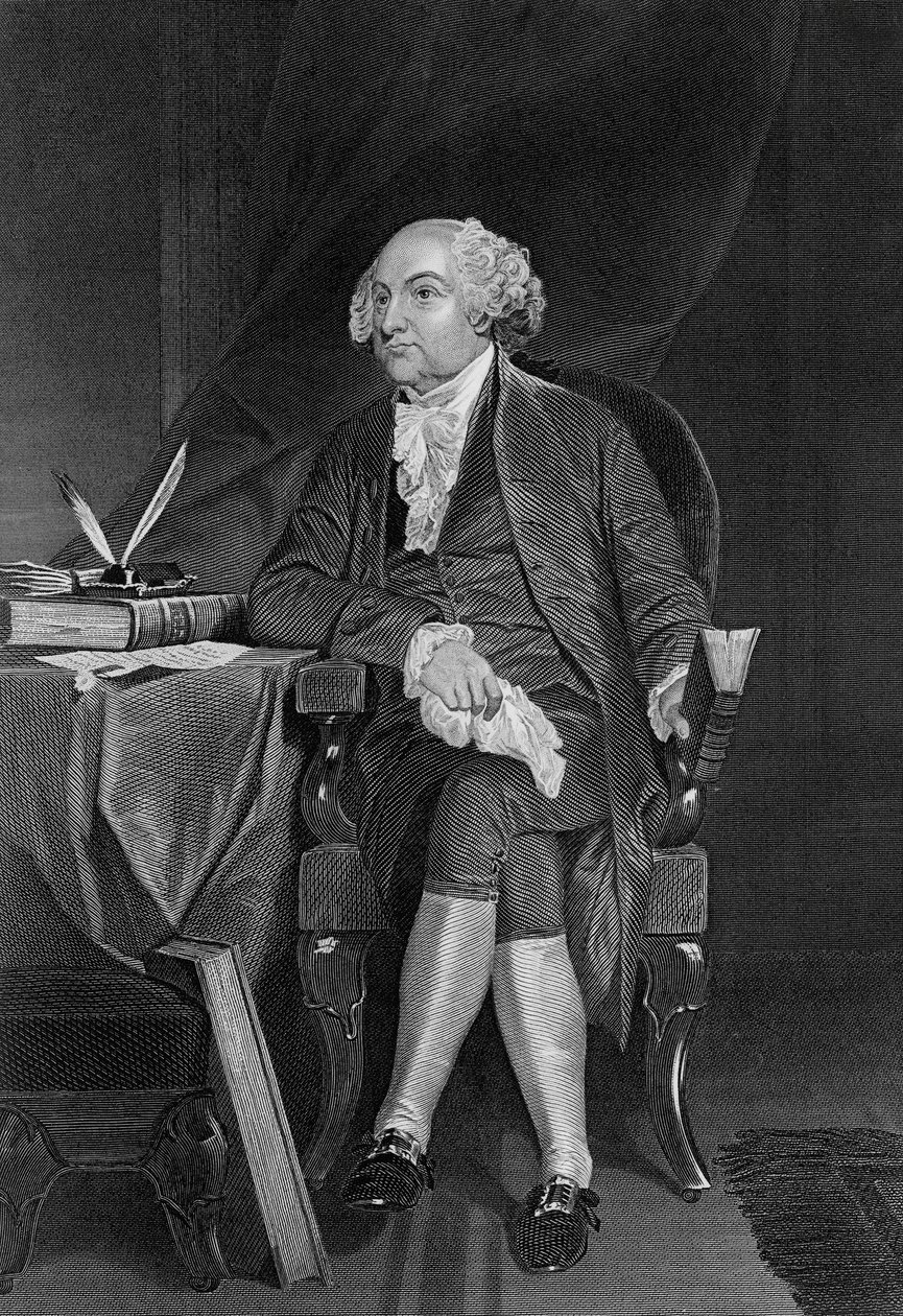 Portrait of John Adams (1735-1826), American politician, 2nd President of United States from 1797 to 1801, and first Vice President from 1789 to 1797 by Unbekannt Unbekannt