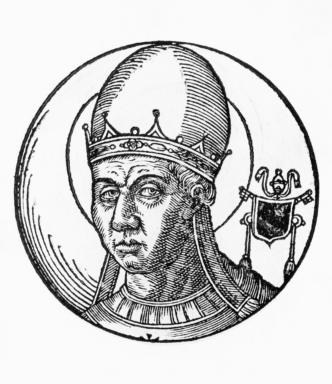 Portrait of Saint Zosimus, 41st Pope of the Catholic Church, Engraving by Unbekannt Unbekannt