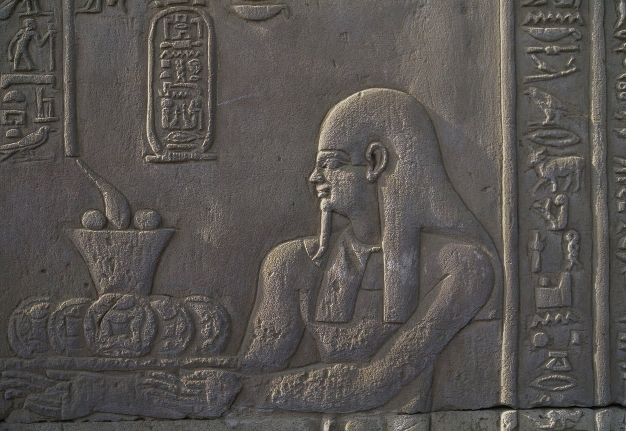 Relief depicting a donor, Temple of Kom Ombo, Egypt, Egyptian civilization, Ptolemaic dynasty, 2nd-1st century BC by Unbekannt Unbekannt
