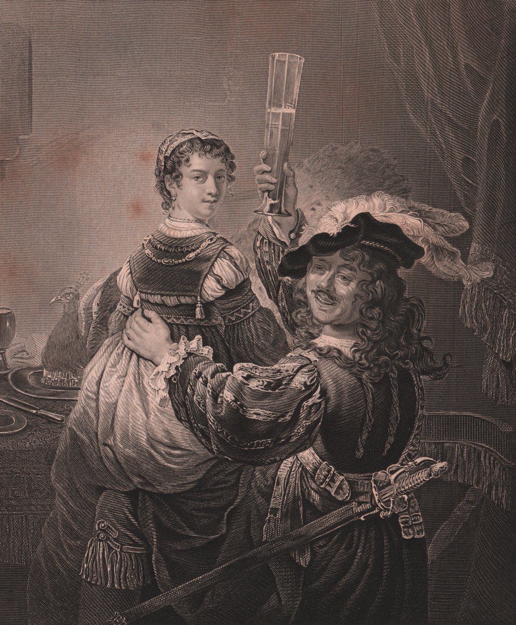 Rembrandt with his wife Saskia by Unbekannt Unbekannt