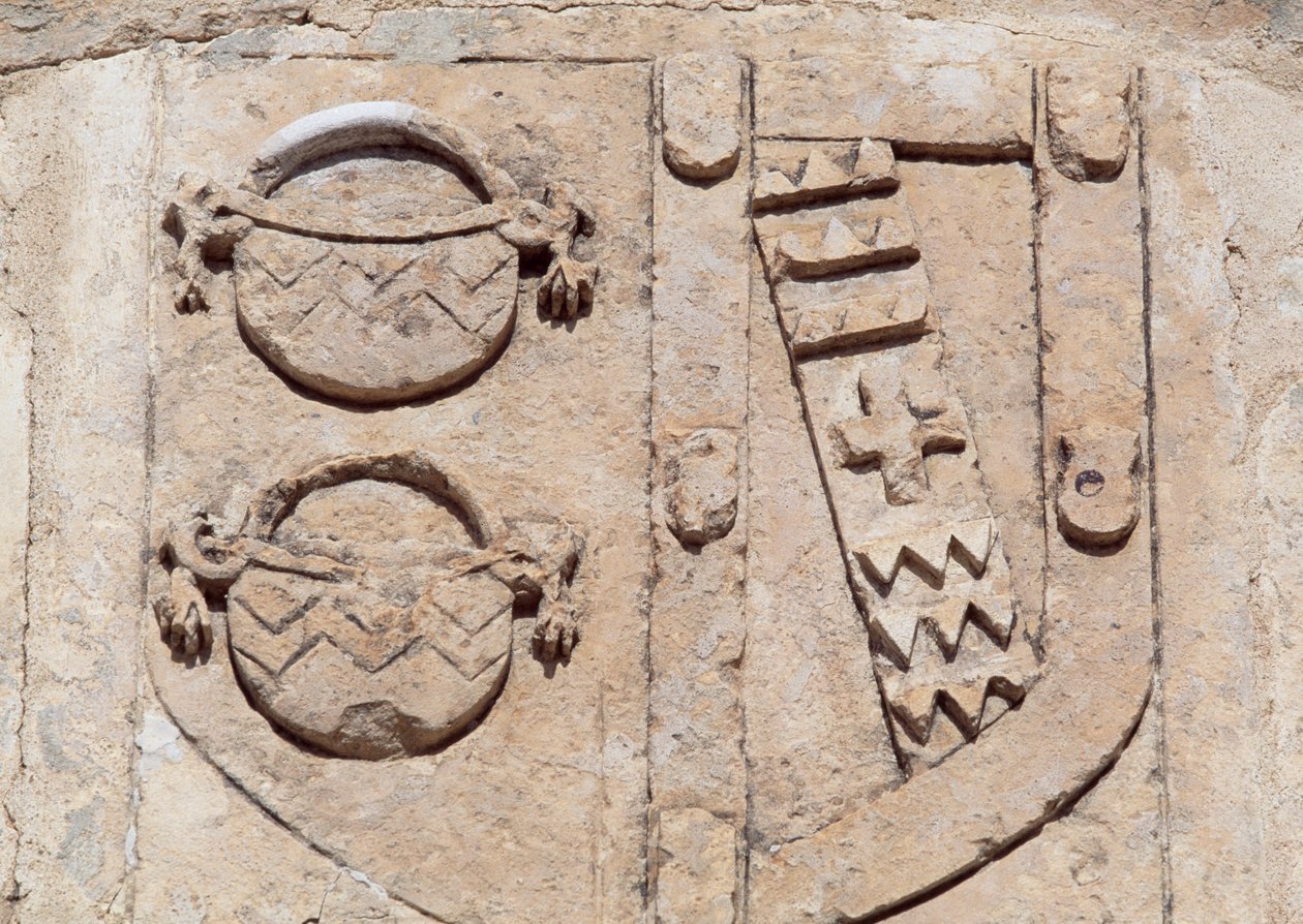 Belmonte Castle, Architectural detail showing Marquis de Villena